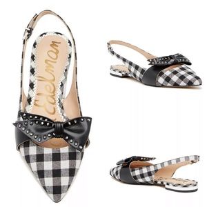 Sam edelman rupert black gingham leather bow 7